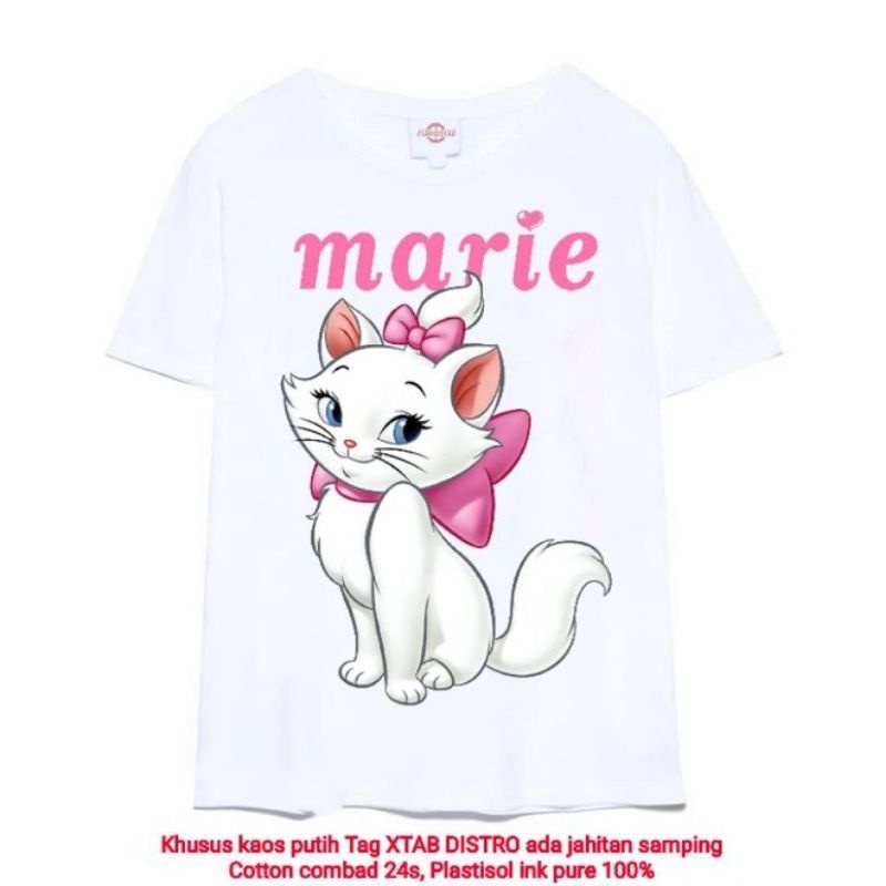 KAOS  MARIE CAT Premium Tshirt marie cat  kucing lucu  kartun  Aesthetic anime Sailormoon tedy bear 