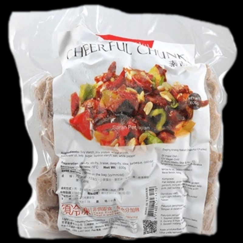 

Cherfull Chunk (Pengganti daging ayam vegan) Loving Hut 600gr