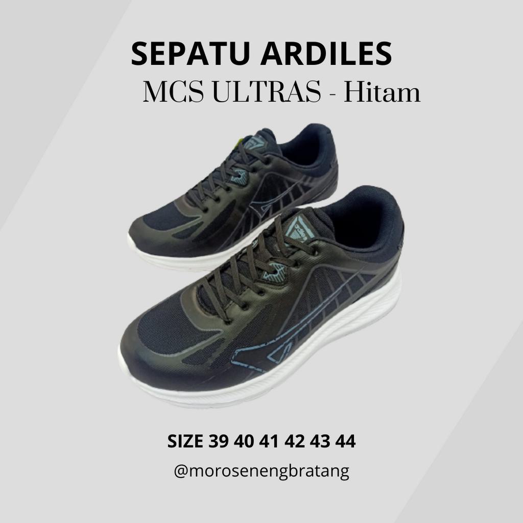 Sepatu ARDILES MCS ULTRAZ - Hitam Putih Pria Dewasa Sneakers sekolah Kerja size 39 40 41 42 43 44