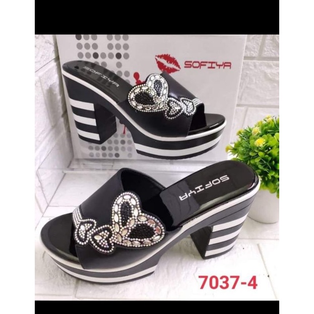 sendal wedges tapak tahu sofiya premium 7037-4