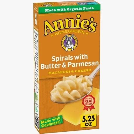 

Annie's Spirals With Butter & Parmesan Macaroni & Cheese 149gr