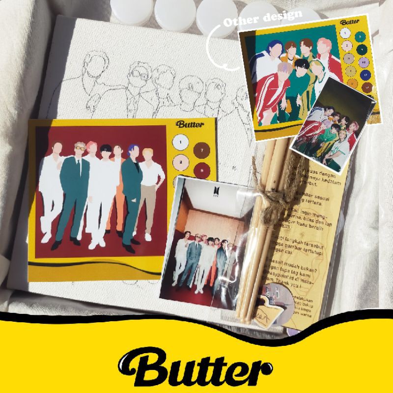 BUTTER BTS PAINT BY NUMBER PAINTING KIT