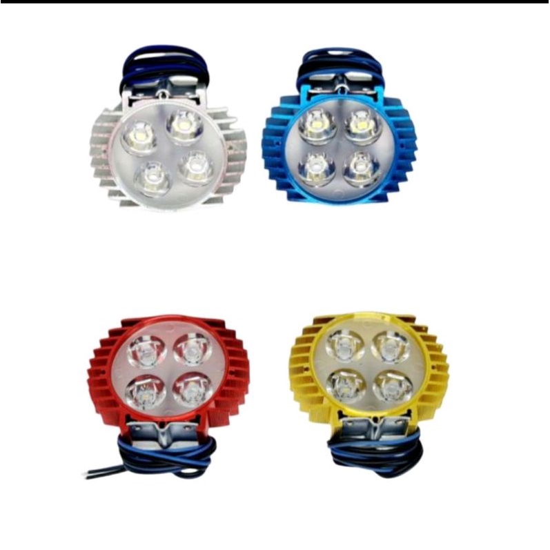 Lampu sorot Lampu tembak Led 4 mata Gepeng 3 mode Universal