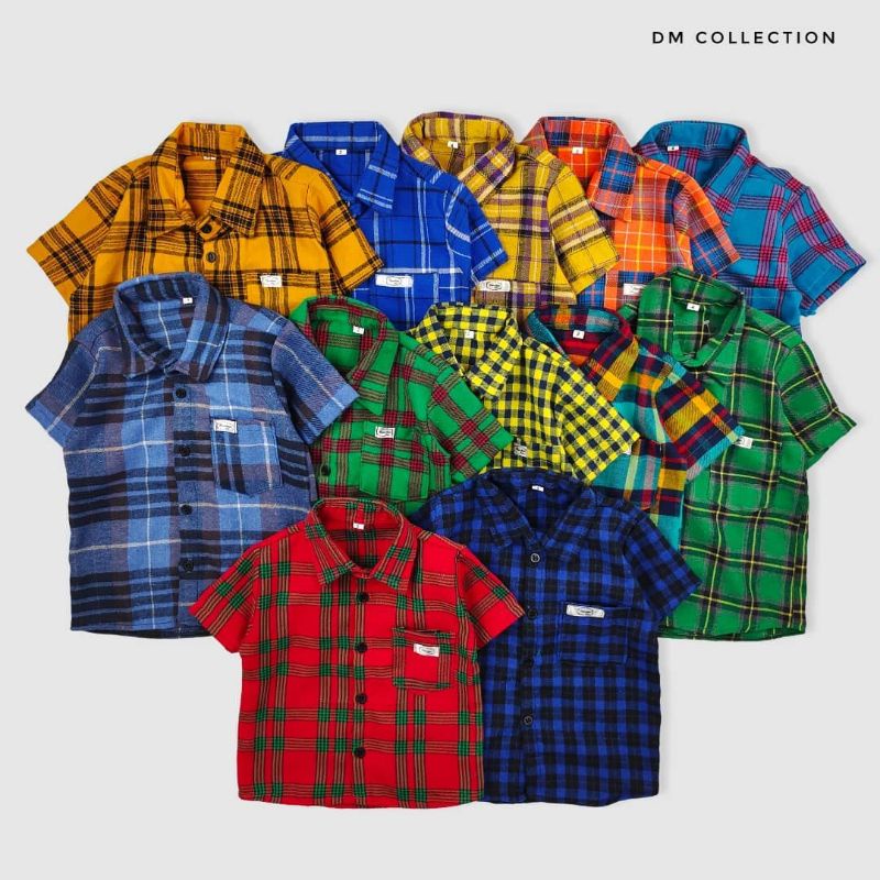 KEMEJA ANAK | KEMEJA ANAK BAHAN FLANEL IMPORT 1-10TH