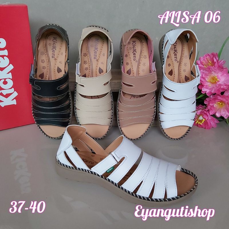 ALISA.06 Sepatu sandal Kickers slip on wanita / Sepatu sendal Kickers kasual cewek / Kickers sepatu 