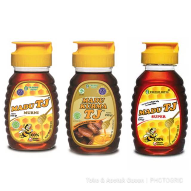 

Madu TJ Murni/Extra/Kurma/Jahe merah mint 250 gram