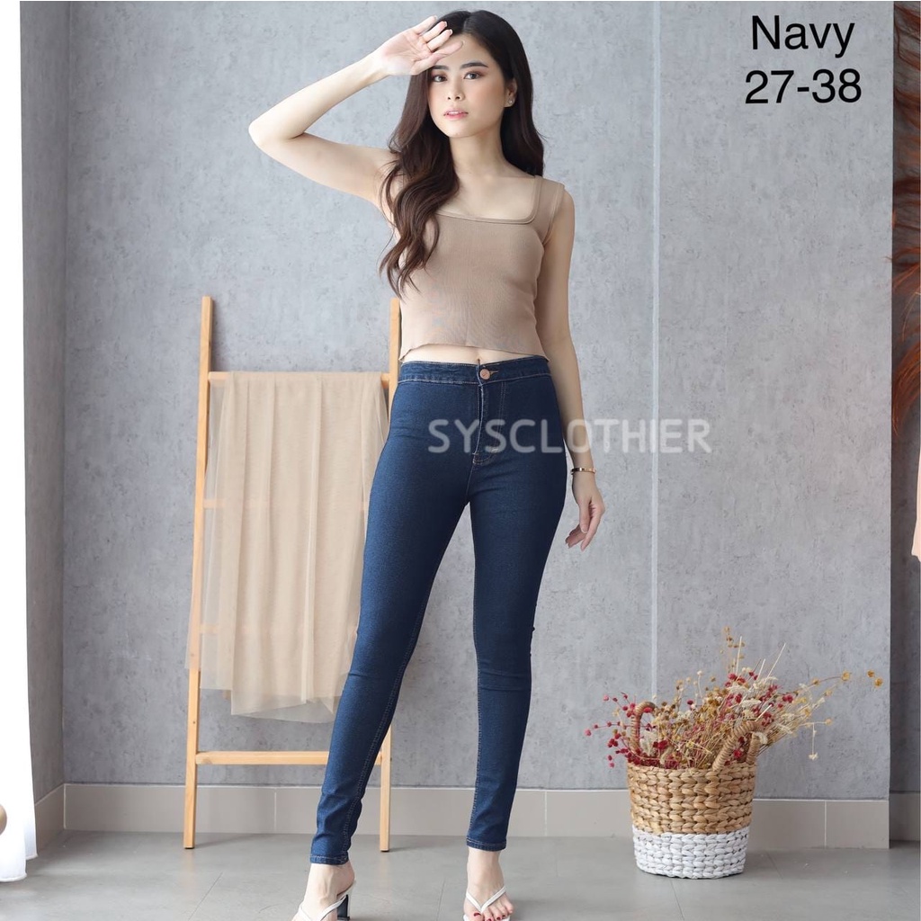 CELANA WANITA UKURAN NORMAL &amp; JUMBO HW BASIC PLAIN JEANS