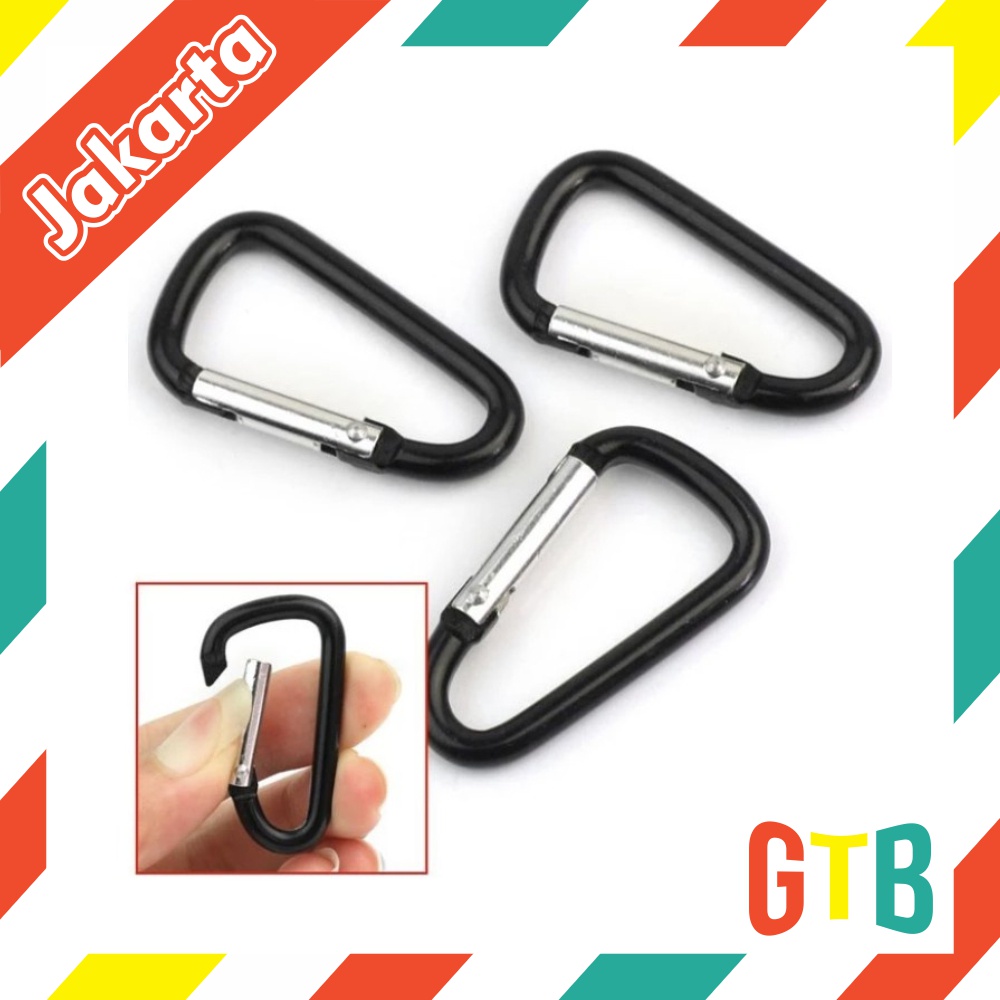 ❤GTB❤ Aluminium Snaphook Dog Clips Kaitan Carabiner Tactical Military Gantungan Kunci Key Chain Type D R527