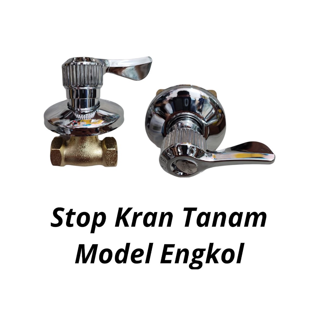 Paket Wall Shower Tanam 10cm dan Stop Kran Tanam Engkol Kuningan