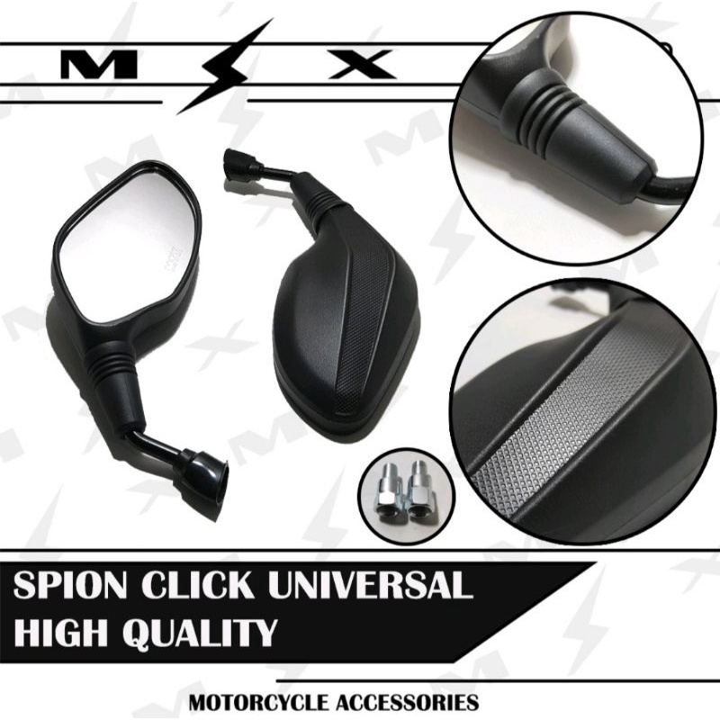Spion Click Honda Vario / Sepion model thailand vario honda yamaha full hitam dan Carbon 2tone