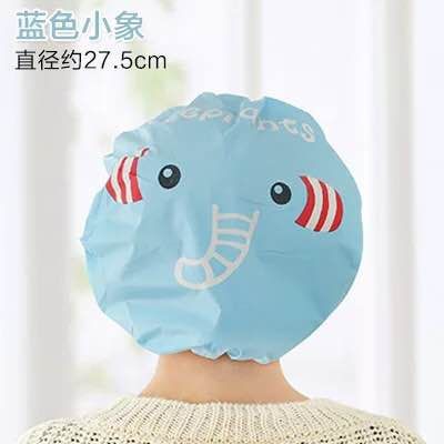 Topi Mandi Shower Cap Penutup Rabut (KARTUN) mortif RANDOM