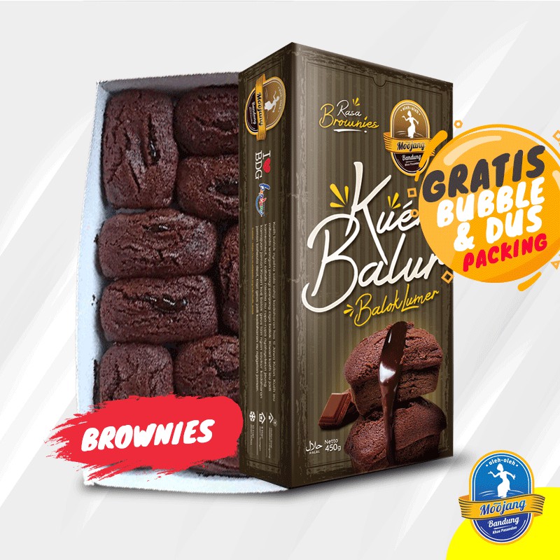 [KHUSUS P.JAWA] Kue Balok Lumer Balur Moojang Bandung Rasa Brownies Coklat Balok Tradisional Khas Pasundan Bandung