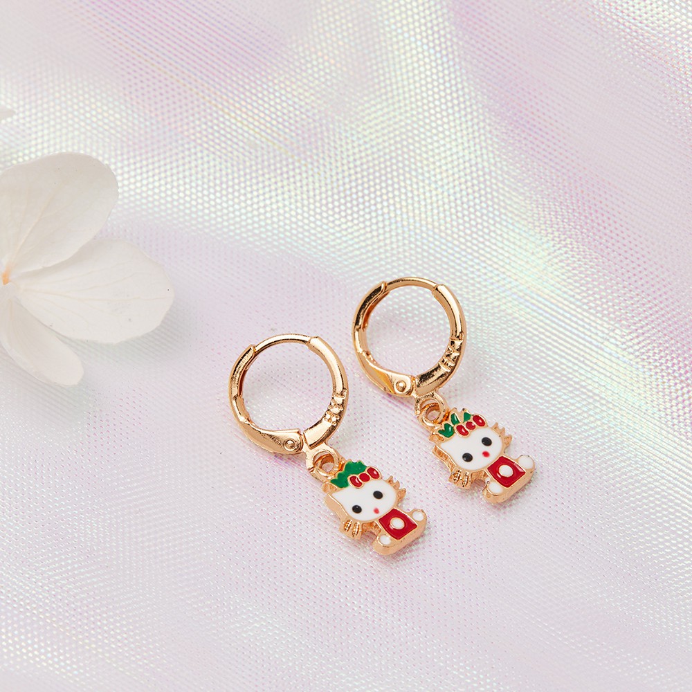 Y389 [Cod]Anting Anak Perempuan Model Hello Kitty Anting Tusuk Lucu Anak Anti Karat Earrings Aksesoris Anti Luntur Lapis Emas