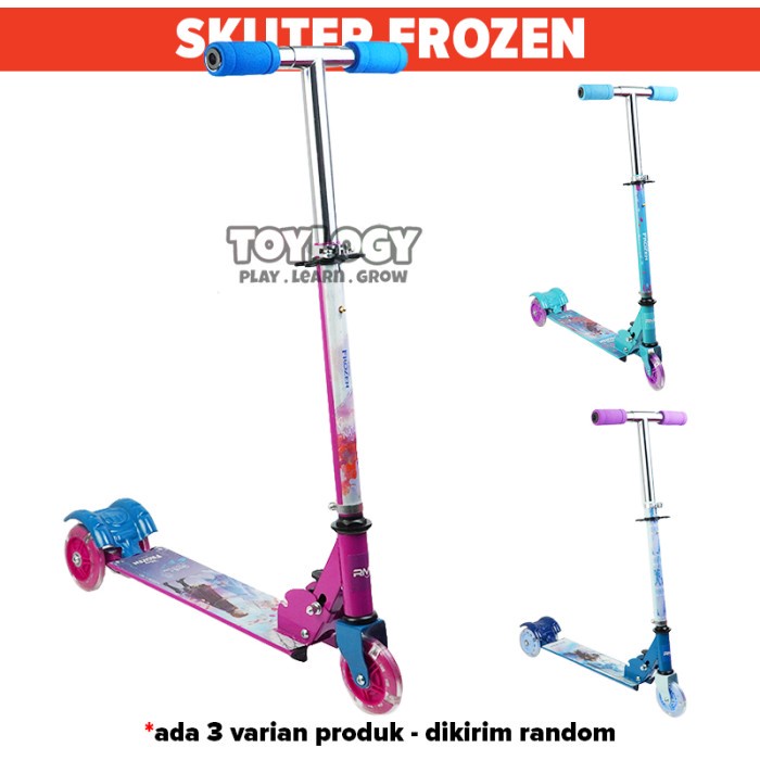 Mainan Scooter Skuter Anak Otoped Element Roda Tiga 3 Elsa Putri Disney Frozen Princes Karakter PMB