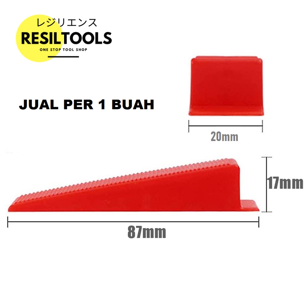 Perbuah Tile Leveling Wedges Plastik Alat Perata Tinggi Ubin Keramik Perbuah Alat Pasang Keramik Lev