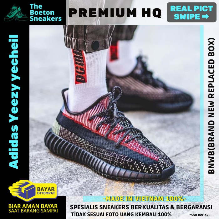 Adidas Yeezy 350 Boost V2 Yecheil readystock Sneakers Pria Wanita Original BNIB