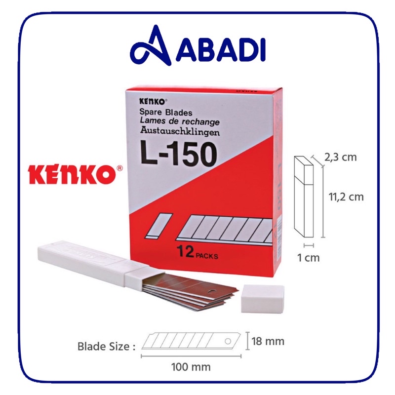 GROSIR Isi Cutter Kenko L-150 (1pak/12 kotak/5pcs) TERMURAH