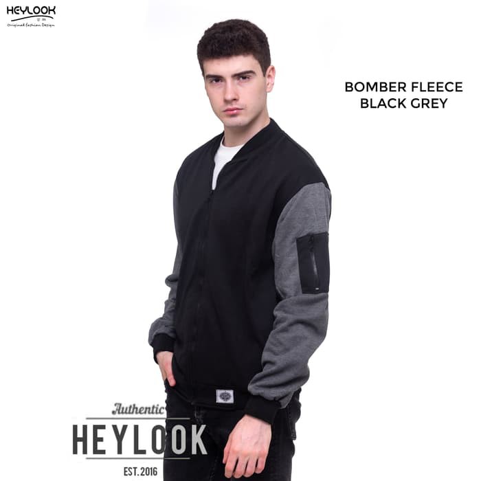 ORIGINAL IDNT 067 JAKET BOMBER PRIA HOODIE FLEECE