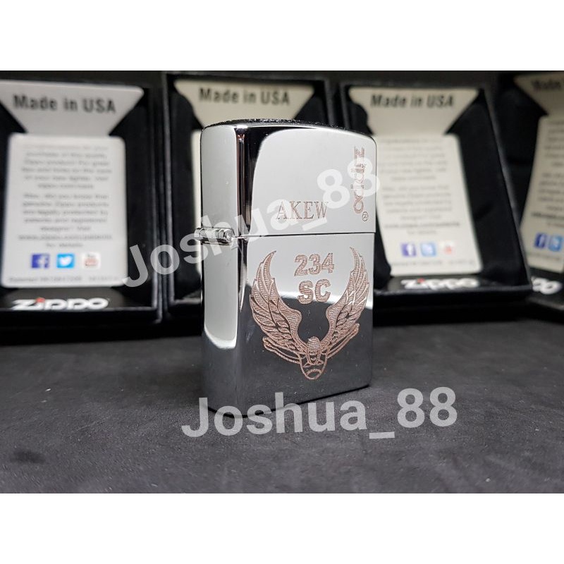 Zippo Custom Korek Api Ukir Logo 234Sc Silver Bisa Ukir Nama Sendiri