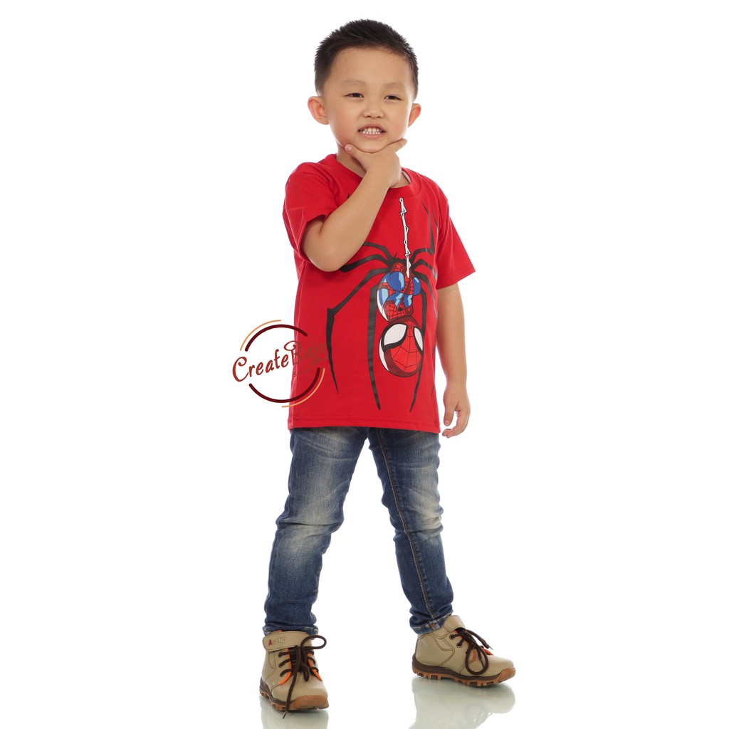 KAOS ANAK LAKI SPIDERMAN 1-7 TAHUN BAJU ATASAN ANAK LAKI FASHION TERMURAH BAHAN KATUN