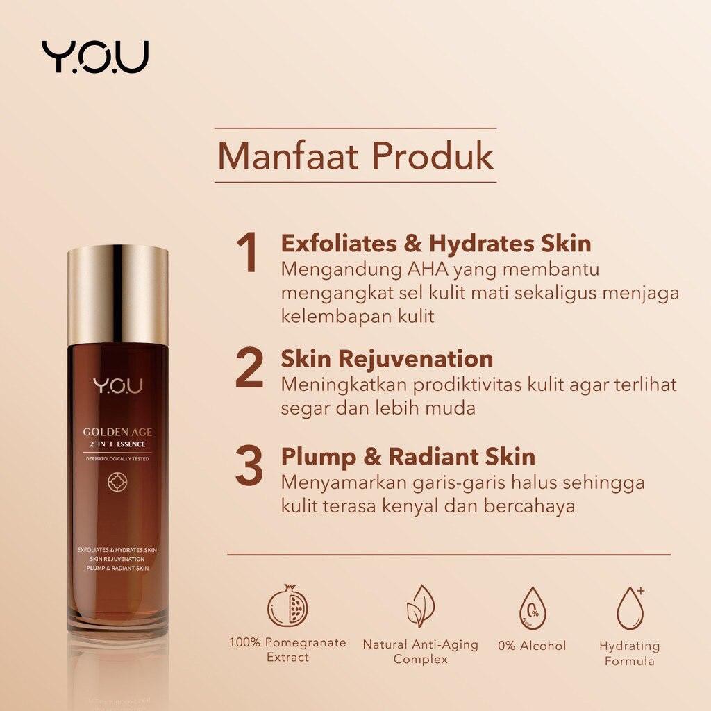 YOU Golden Age Perawatan Lengkap Revitalizing, Essence, Illuminating, Energizing, Serum,Facial Wash