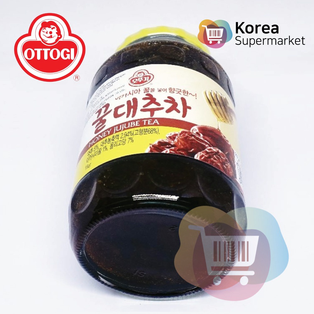 OTTOGI JUJUBE TEA 1 KG / MINUMAN TEH MADU KURMA MERAH ASLI KOREA