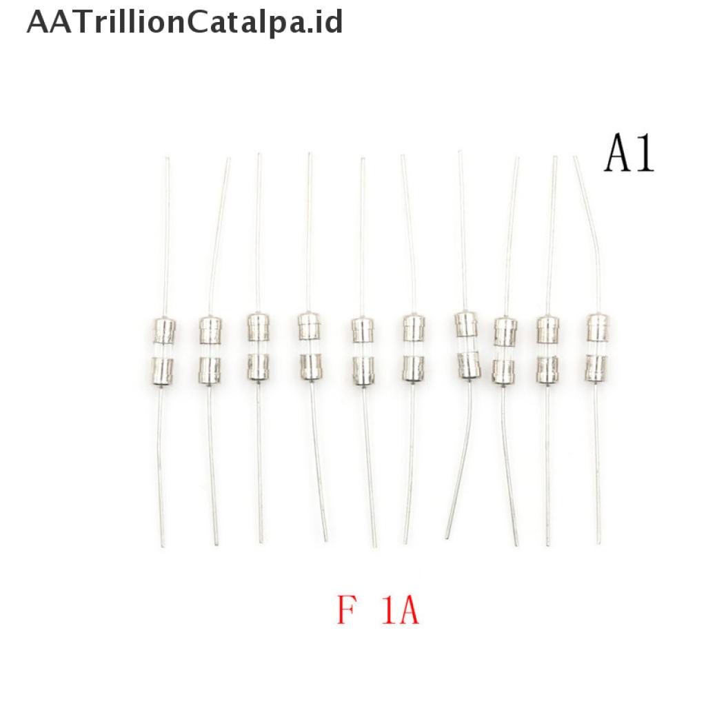 10 Pcs Tabung Kaca Fuse F1A / 1.5A / 2A / 3A / 5A Axial Ukuran 3.6x10mm 250V