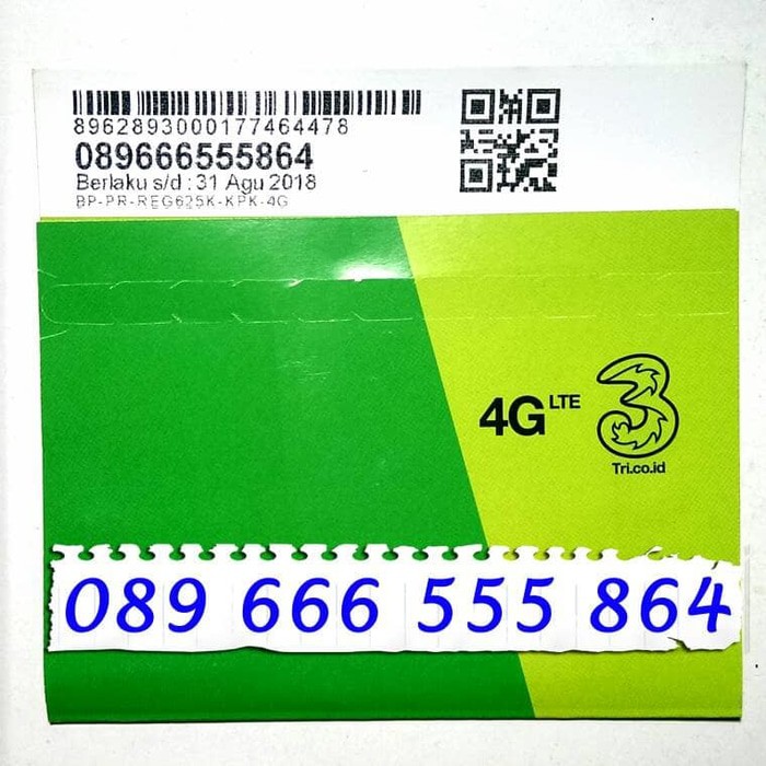 Perdana Tri 4G Nomor Cantik Tri 3 4G Couple abab triple 666 888 864