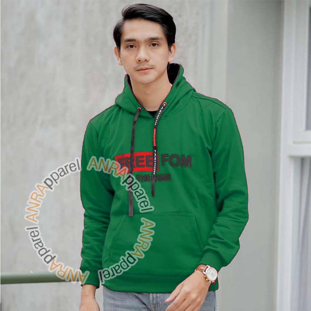 FREEFOM HOODIE PRIA - Sweater Hoodie Jumper Free FOM Cowok - Bahan Fleece