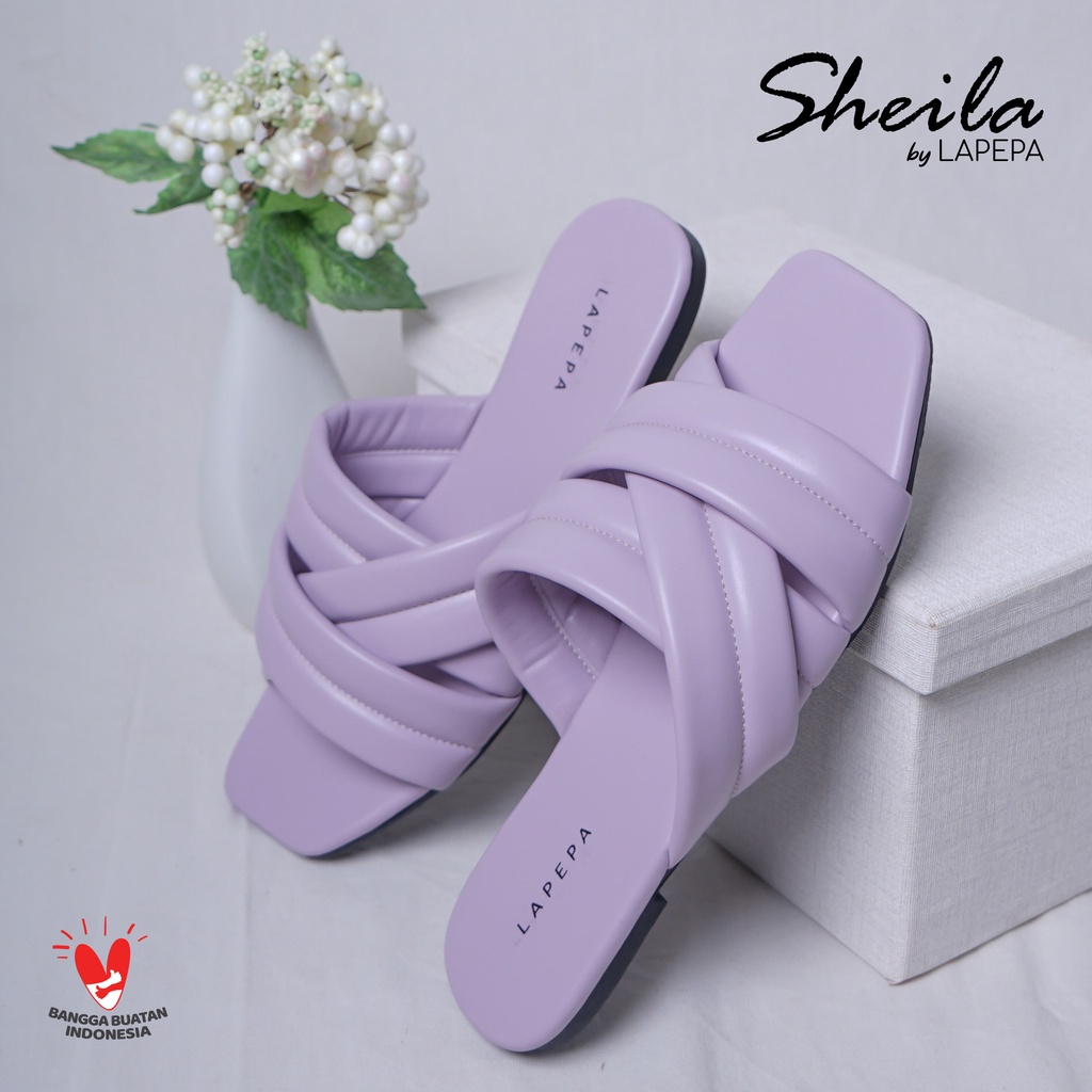 AVLINSTORE - tipe SHEILA Sandal Wanita Teplek Kekinian Casual Model Silang 3 Unik