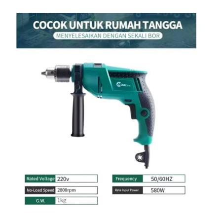 MESIN BOR ELECTRIC IMPACT Drill Bor 13 Mm /10 Mm Dengan Tenaga Super- YOSINOGAWA