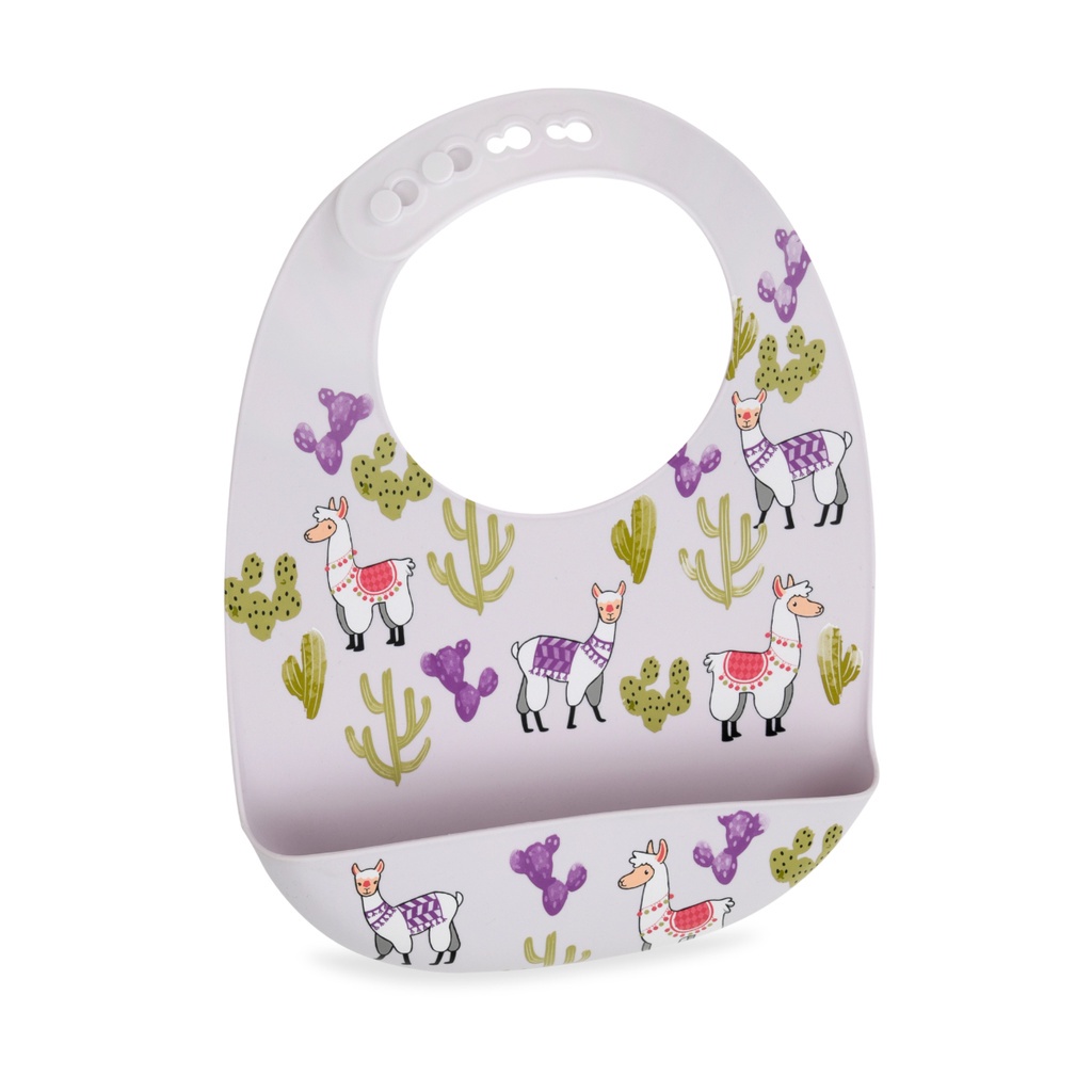 Nuby Baby Silicone Bib Celemek Bayi Silikon Llama