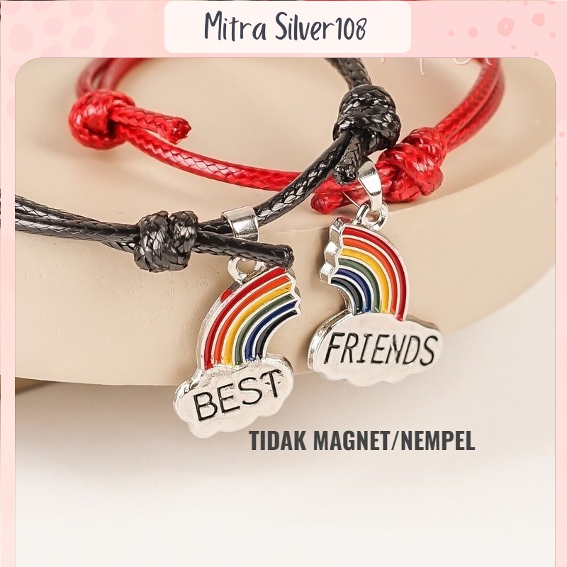 [MS108] GL 18 - Gelang Couple 2pcs Bestie ( TIDAK MAGNET/NEMPEL ) Sahabat Bestie Pasangan Pria Wanita Aksesoris Tangan