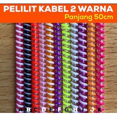 PELINDUNG KABEL 2 WARNA T44 / PELILIT KABEL SPIRAL / CORD PROTECTOR SB