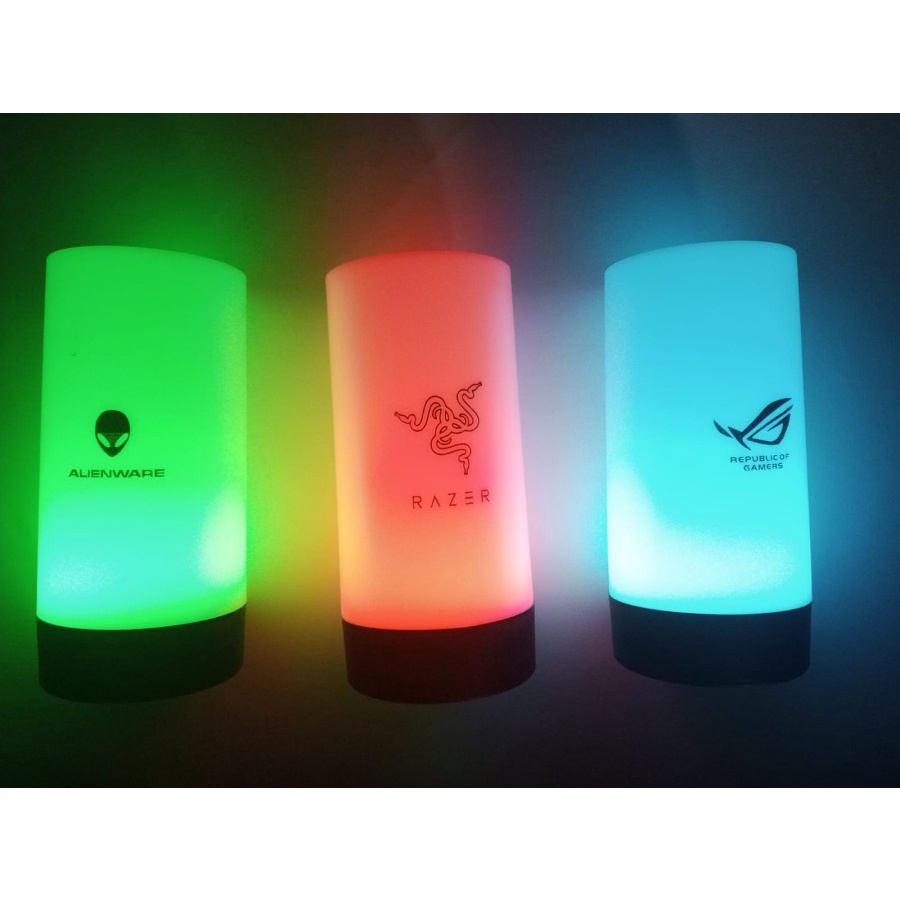 Lampu Gaming Ruangan ROG Alienware Razer RGB Monokromatik Rechargeable