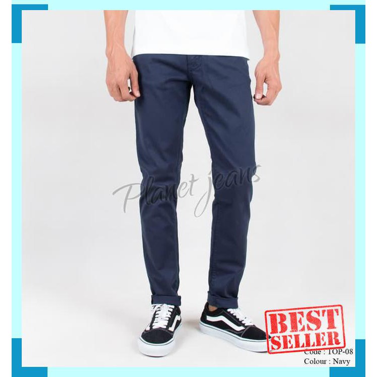 Termurah Celana Panjang Pria Chino Pants Beige Cream Slimfit Cowok cino TOP05 - Beige- 29