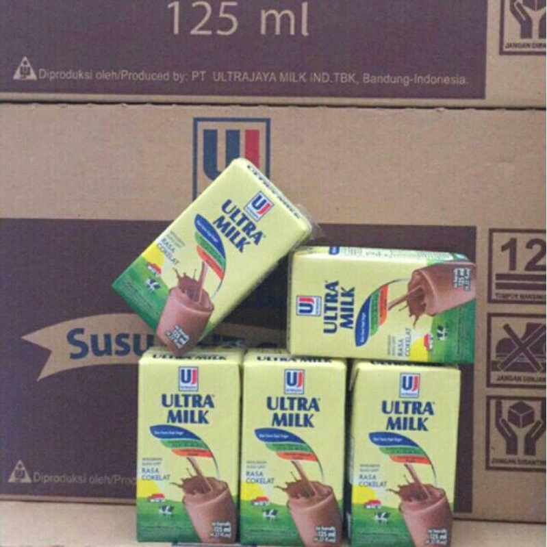 

Ultra Milk UHT 125ml 1dus isi 40pcs / Susu Ultramilk 125ml coklat strawberry