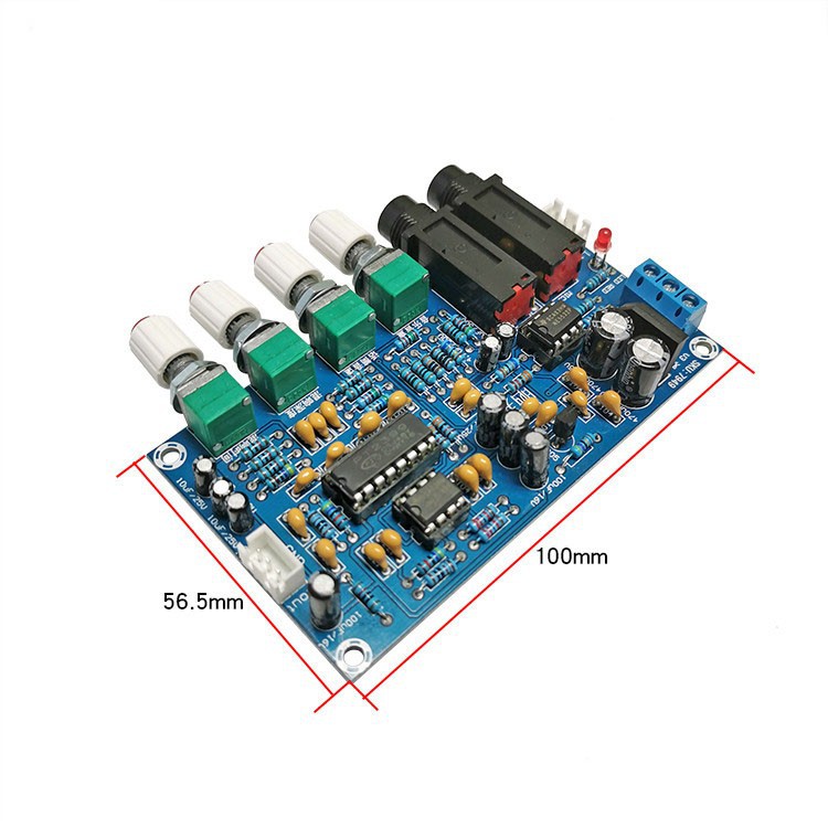 Amplifier Karaoke microphone and reverberation AC 12V (M173)