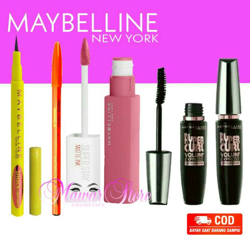 Kosmetik Maybelline 4 In 1/ Paket Make Up Maybelline Lengkap 4 In 1