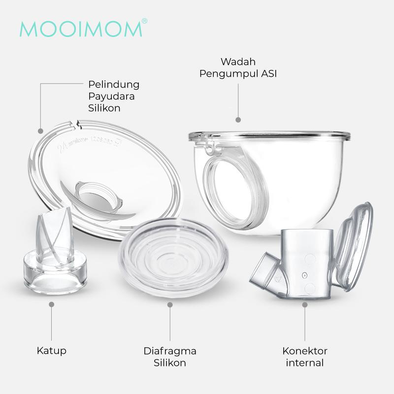 Corong Set Mooimom M2 Handsfree Wearable Sparepart Pompa Asi BreastPump Valve Diafragma