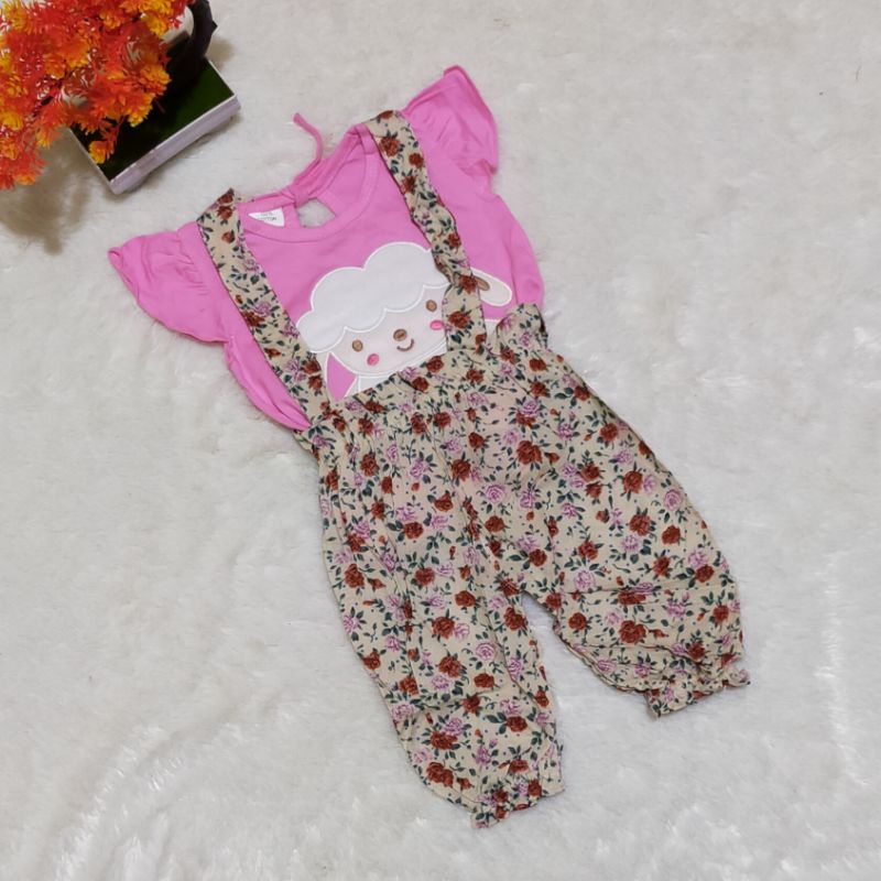 SUPER BEST SELLER!! Premium Aiko Jumsuit Sepatu Bandana size 1-10 bulan Jumper Baby New Born Cantik