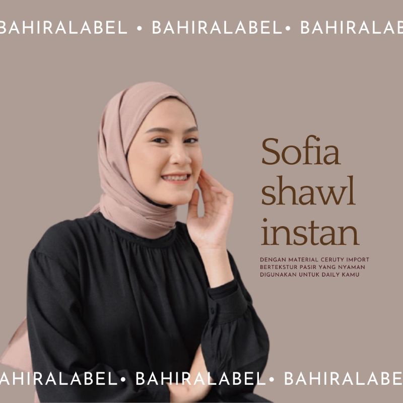 SOFIA INSTAN/PREMIUM PASHMINA INNER/PASHMINA INSTAN/PASMINA INSTAN PREMIUM BISA BOLAK BALIK/ HEADBAND TERMURAH DGN HEADBAND ANTI PUSING /PASHMINA INNER PREMIUM/PASHMINA MALAYSIA-Sofia Khaki