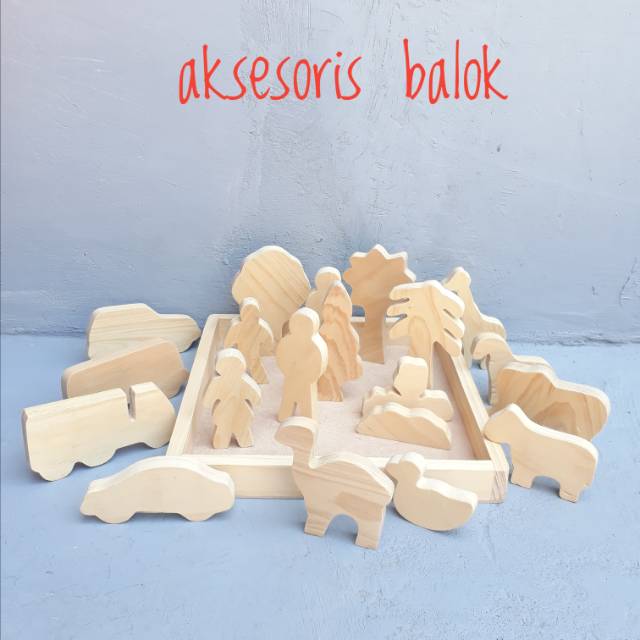 nafisah edutoys shop AKSESORIS BALOK mainan edukatif edukasi balok pinus