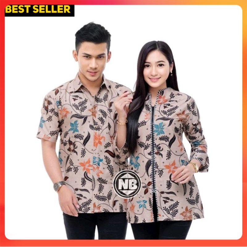 COUPLE BATIK NEW HEM BLUS BLOUSE TRENDING INTERNATIONAL COUPLE SERAGAM TERLARIS