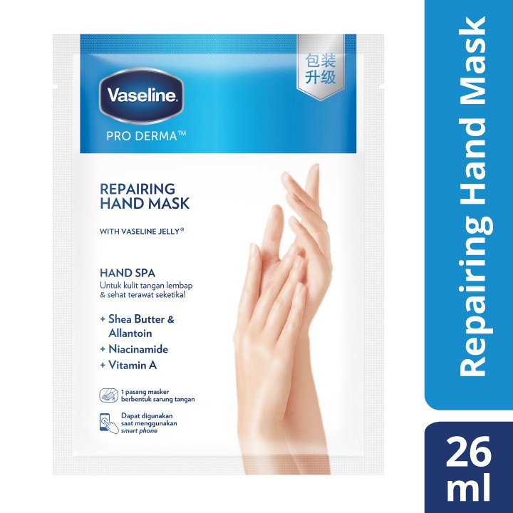 Vaseline Repairing Hand Mask with Vaseline Jelly &amp; Niacinamide for Moisturized Hand