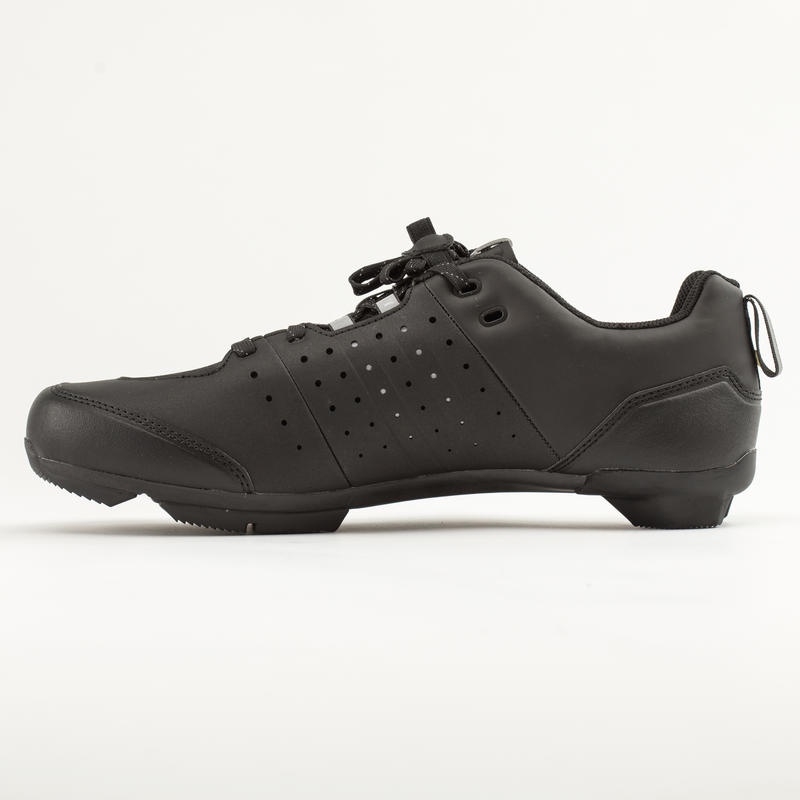 Decathlon Triban Sepatu Touring Sepeda Dan Bersepeda Jalan Raya Spd 500- Hitam - 8403017