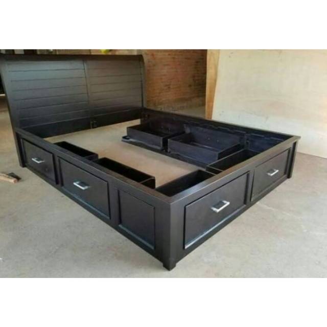 Tempat tidur laci dipan laci