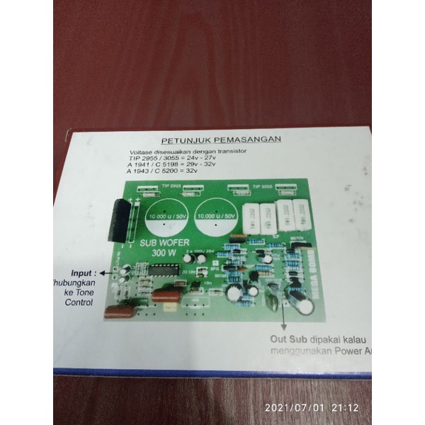 driver subwoofer 300watr