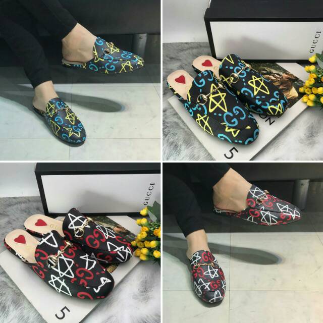 Promo...SENDAL/SANDAL GUCCI STAR SELOP LOAFER IMPORT