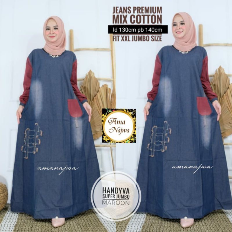 GAMIS JEANS HANDYVA SUPER JUMBO BY AMA NAJWA